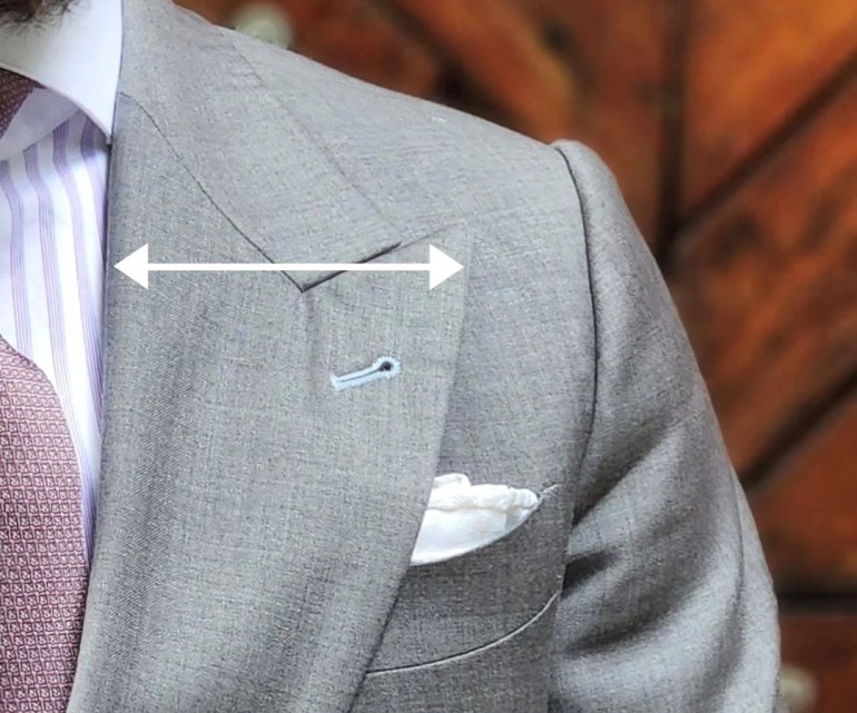 width of suit lapels